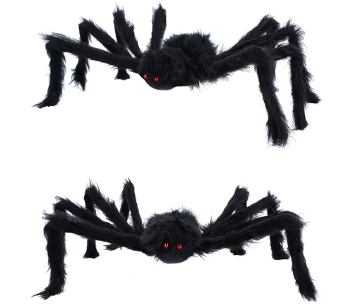 Behåret edderkop sort 75 cm