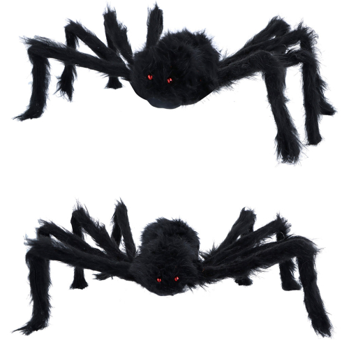 Behåret edderkop sort 100 cm