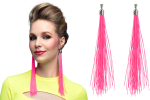 80er øreringe 20 cm neon pink
