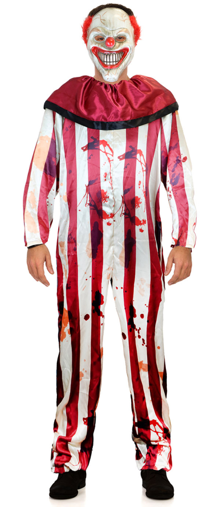 Dræberklovn kostume med maske