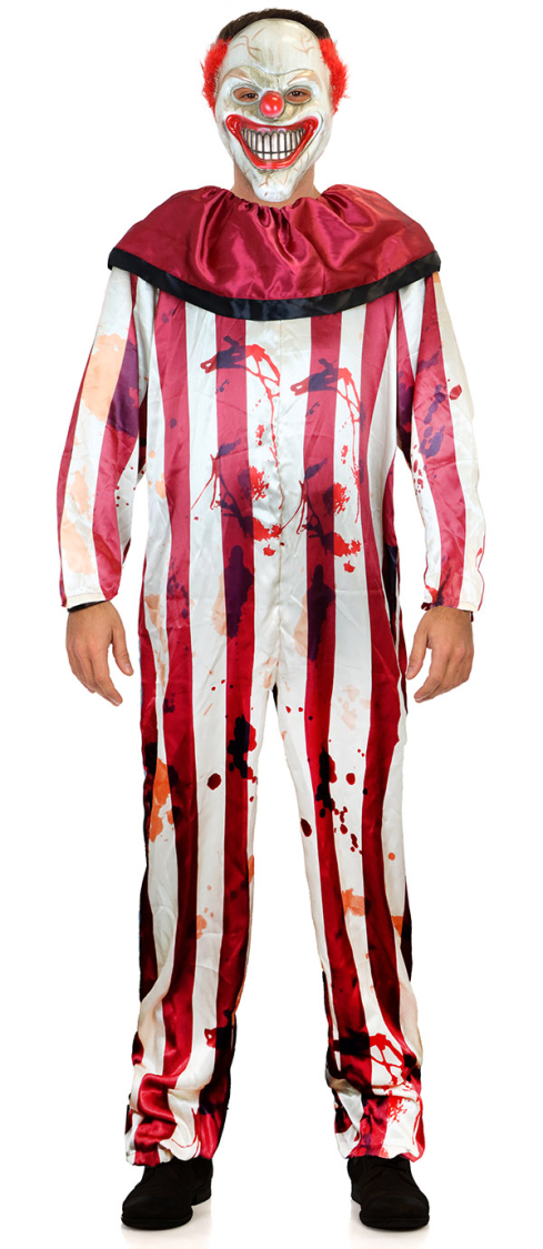 Dræberklovn kostume med maske