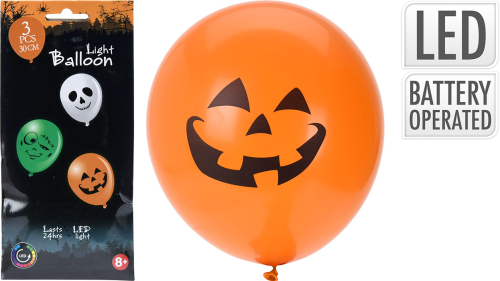 LED balloner Halloween 3-pk