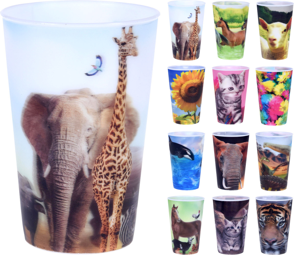 Plastik krus med 3D motiv