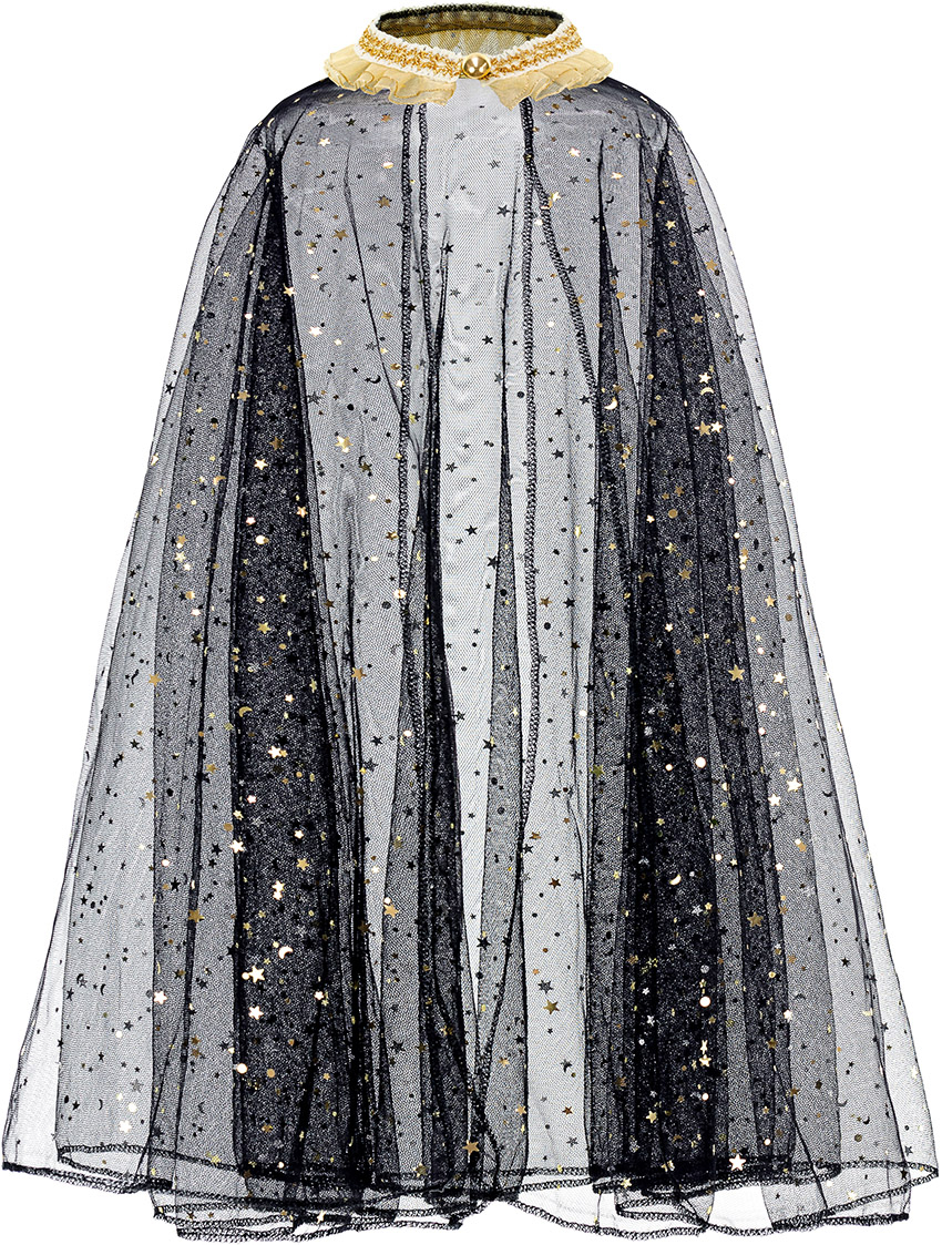 Magisk kappe til pige, sort