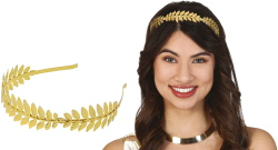 Laurbærblade hårbøjle, guld