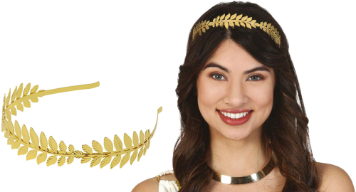 Laurbærblade hårbøjle, guld