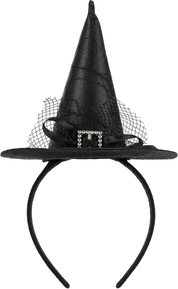 Heksehat hårbøjle, sort
