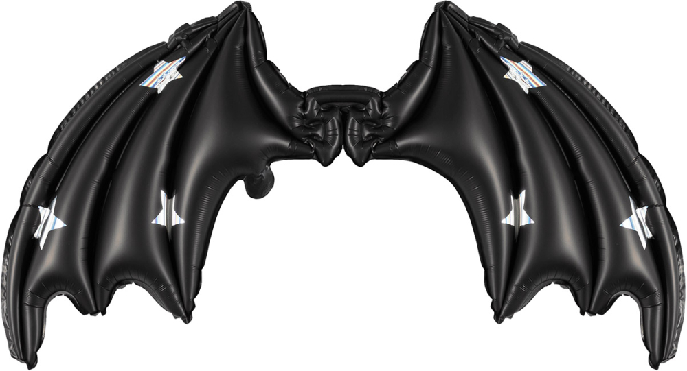 Flagermus vinger 85x50 cm, sort