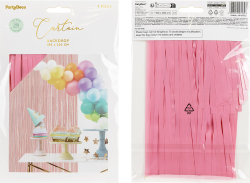 Dørgardin lametta, lyserød