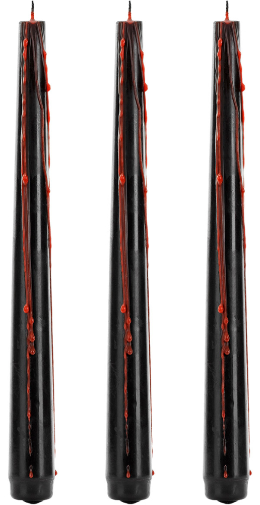 Blødende stearinlys 25 cm, 3-pak