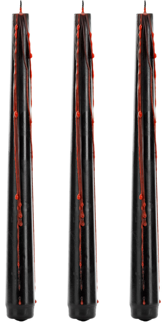 Blødende stearinlys 25 cm, 3-pak