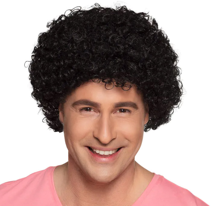 Afro paryk, sort