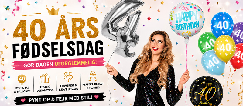 40 års fødselsdag - pynt til fest