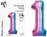 Tal ballon 1 regnbue 85 cm