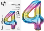 Tal ballon 4 regnbue 85 cm