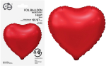 Folieballon hjerte mat rød