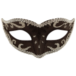 Maskerade maske, sort/sølv