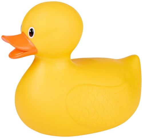 Kæmpe badeand deko 22 cm, gul
