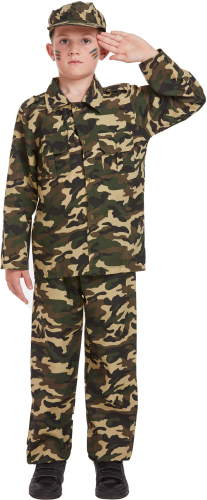 Army dreng kostume 7-9 år