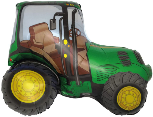 Folieballon traktor, grøn