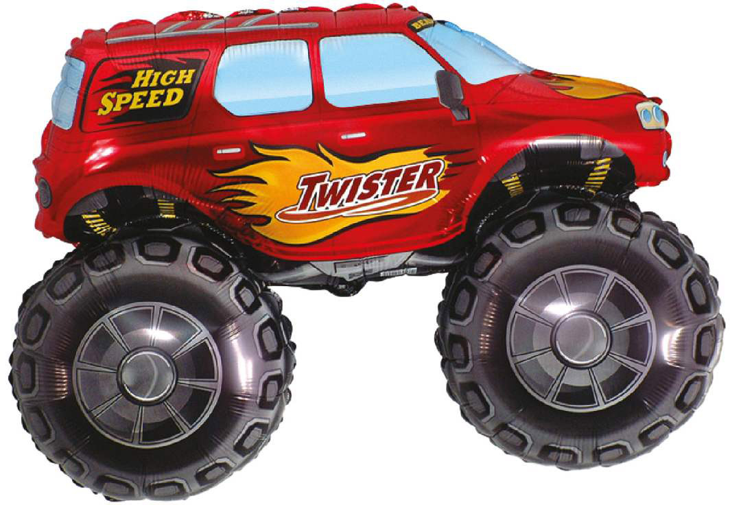 Folieballon monster truck, rød