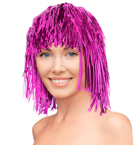 Paryk metallic, pink