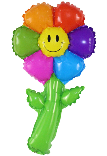 Folieballon regnbue blomst