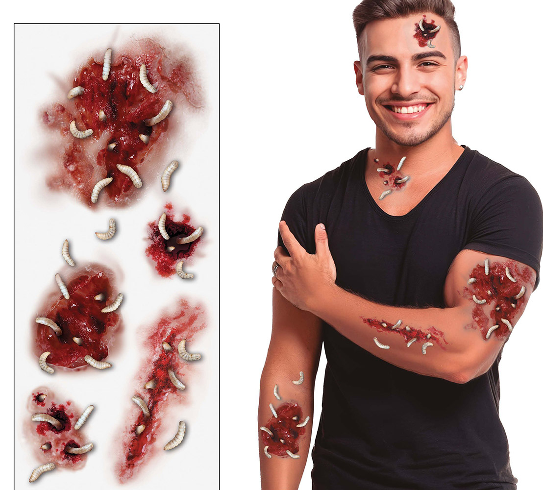 Tatoveringer sår med maddiker