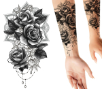 Tatovering 30x14 cm roser