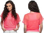 80er top neon pink, M/L