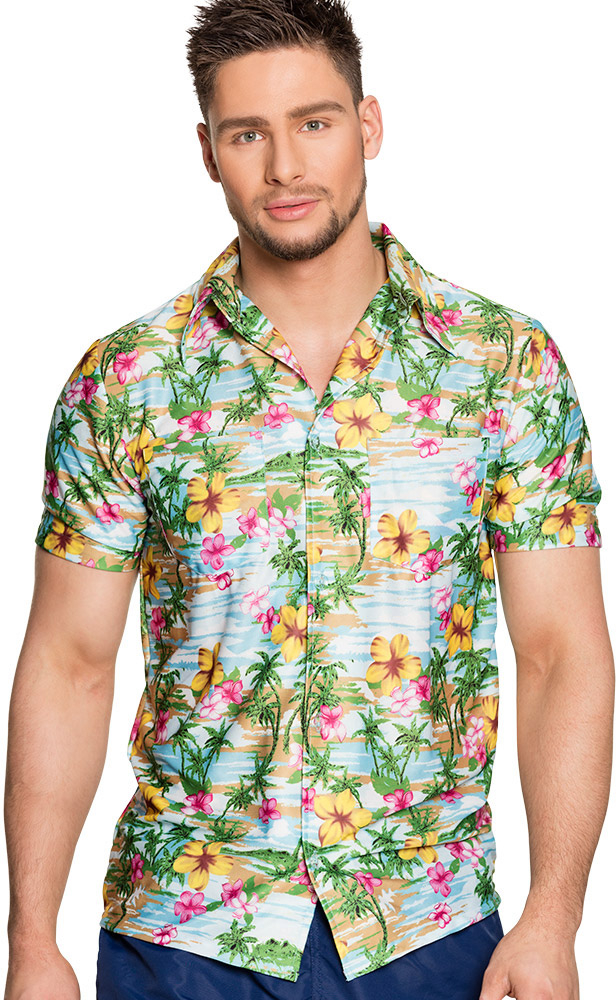 Hawaii skjorte hibiscus, M
