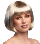Pagehår paryk, platin blond