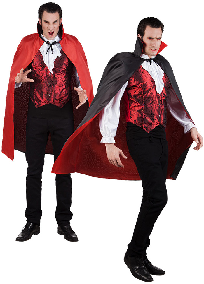 Vampyr kappe 120 cm, vendbar