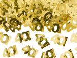 Bordkonfetti 40 guld 15 g