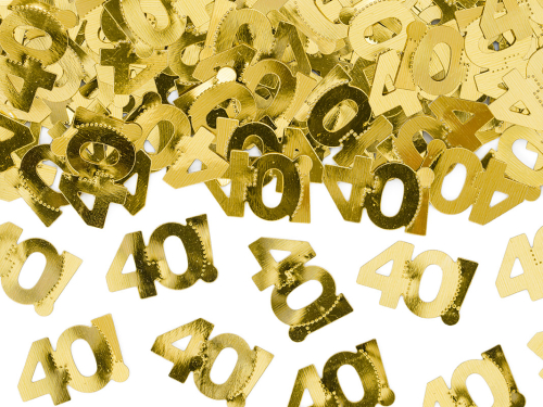 Bordkonfetti 40 guld 15 g