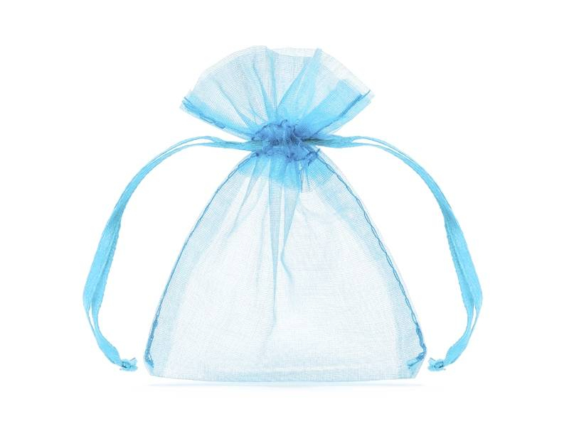 Organza pose lyseblå 10-pak