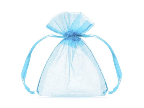 Organza pose lyseblå 10-pak