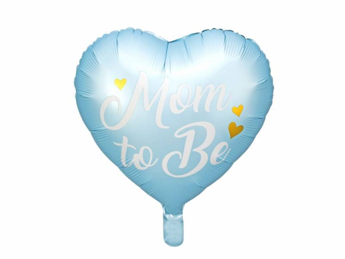 Folieballon Mom to Be, lyseblå