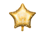 Folieballon Birthday, guld