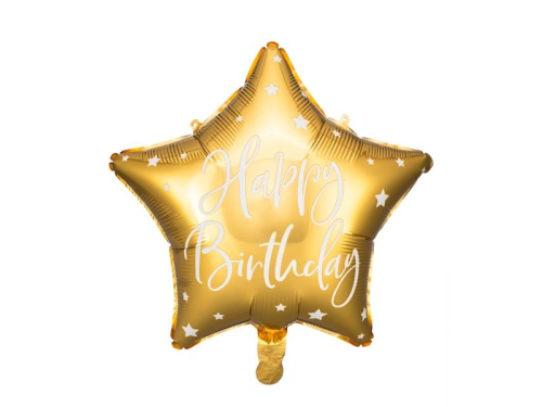 Folieballon Birthday, guld