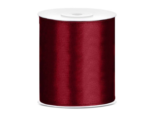 Silkebånd mørk rød 100 mm x 25 m