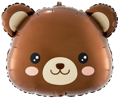 Folieballon bjørnehoved 48x38 cm