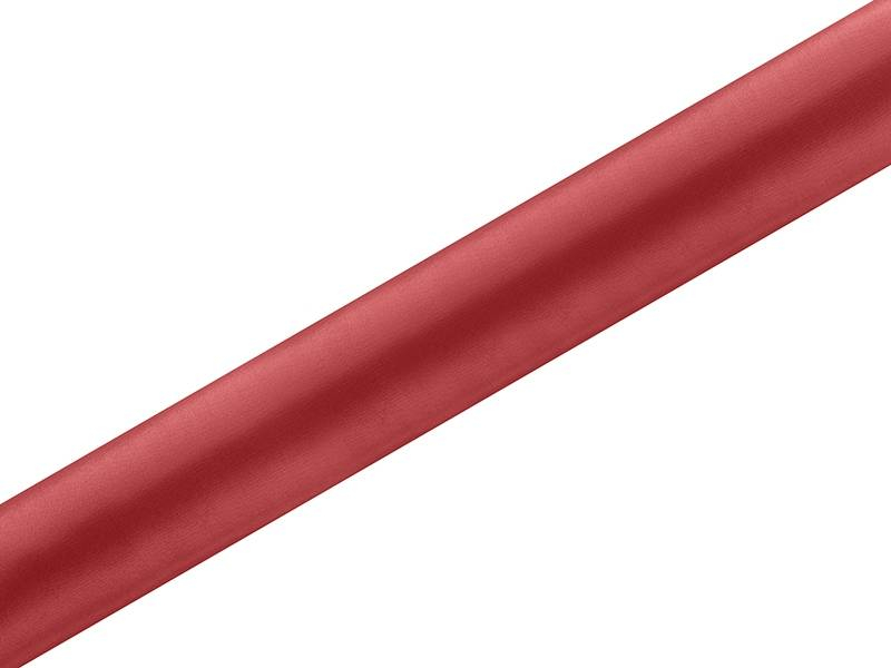 Satin stof 36 cm x 9 m rød
