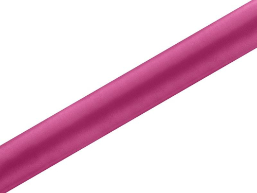 Satin stof 36 cm x 9 m fuchsia
