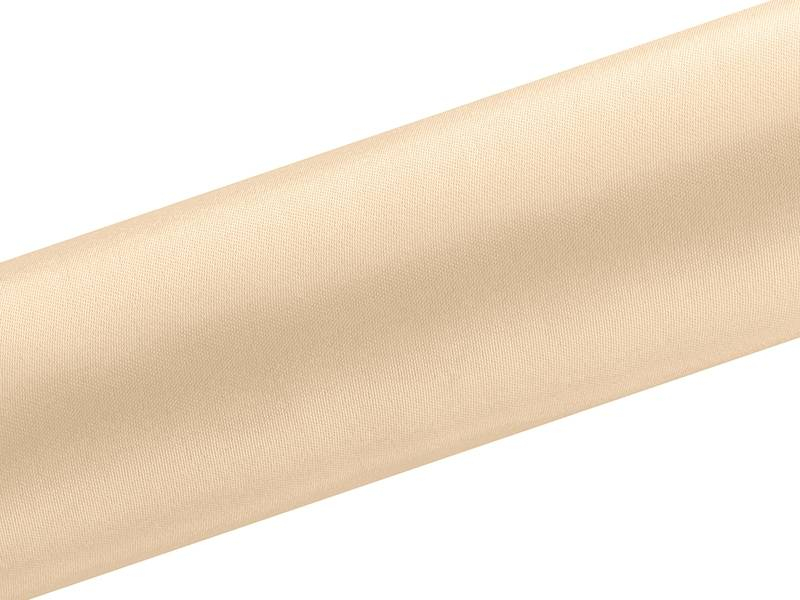 Satin stof 16cm x 9m lys fersken