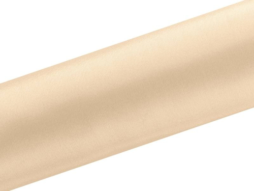 Satin stof 16cm x 9m lys fersken