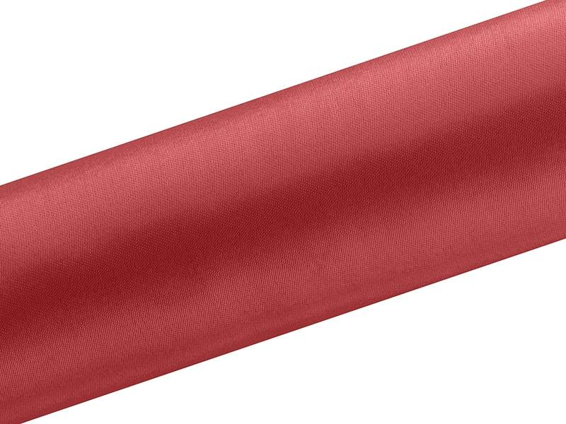 Satin stof 16 cm x 9 m rød