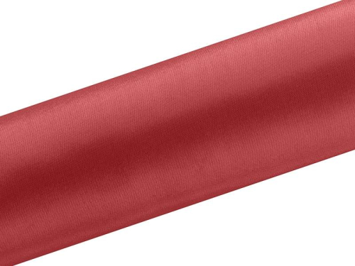 Satin stof 16 cm x 9 m rød