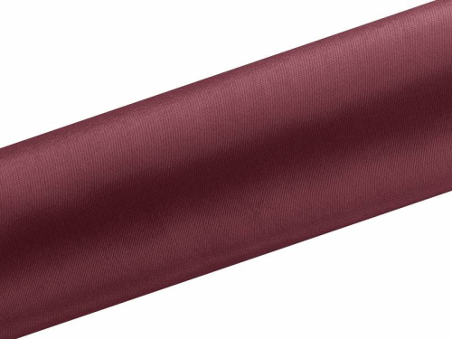 Satin stof 16 cm x 9 m mørkerød