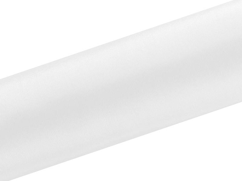 Satin stof 16 cm x 9 m hvid